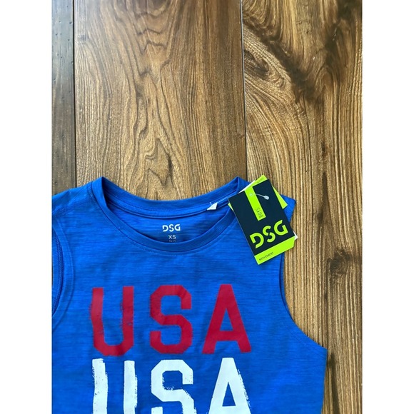 Boys' DSG USA Tank Top Bundle – Blue & Black Camo – Size XS - Picture 2 of 3